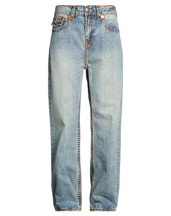トゥルーレリジョン メンズ ボトムス ジーンズズボン下 太陽フレア\u0026ワイドレッグ TRUE RELIGION \u0026 Blue 青色