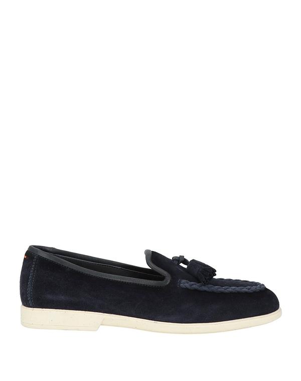 サントーニ メンズ シューズ スリッポン・ローファー モカシン SANTONI Midnight Blue 青碧