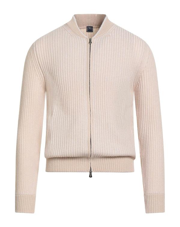 フェデーリ メンズ アウター ジレー カシミール編み物 FEDELI Beige ベージュ
