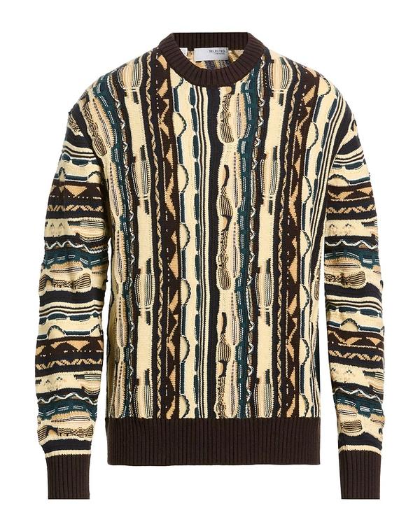 セレクテッドオム メンズ トップス プルオーバー ティーシャツ SELECTED HOMME Chocolate Brown 赤銅色