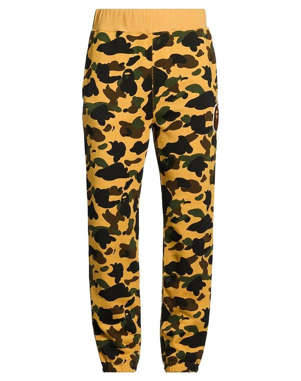 ア ベイシング エイプ メンズ ボトムス 心地好いズボン下 スウェットパンツ A BATHING APE Mustard 洋芥子