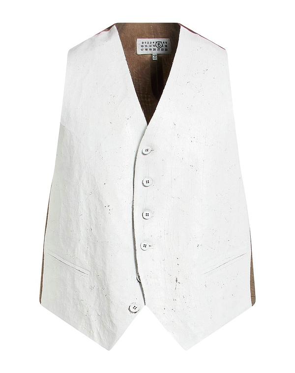 マルタンマルジェラ メンズ トップス より良い ジレ MM6 MAISON MARGIELA White 白いこと