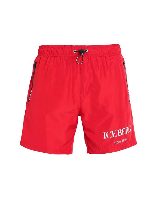 アイスバーグレタス メンズ 水泳着 二分の一ズボン下・さる股引き ICEBERG ( ) Red 赤いこと