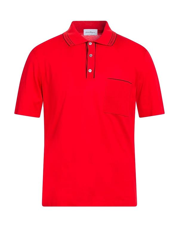 フェラガモ メンズ トップス スポーツシャツ FERRAGAMO Red 赤いこと