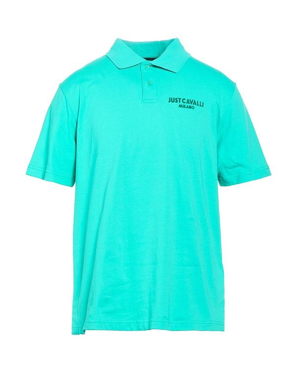 ジャストカバリ メンズ トップス ポロシャツ JUST CAVALLI Turquoise Blue ブルー｜ReVida 店