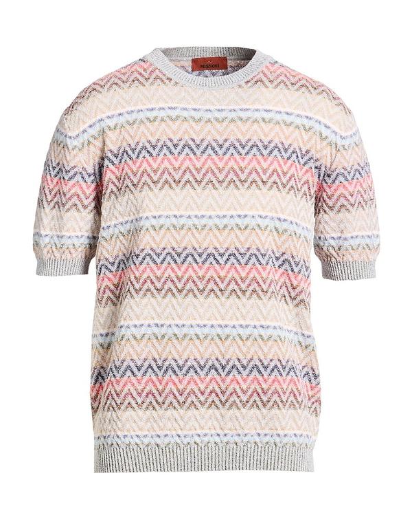 ミッソーニ メンズ トップス プルオーバー ティーシャツ MISSONI Light Gray 薄墨色