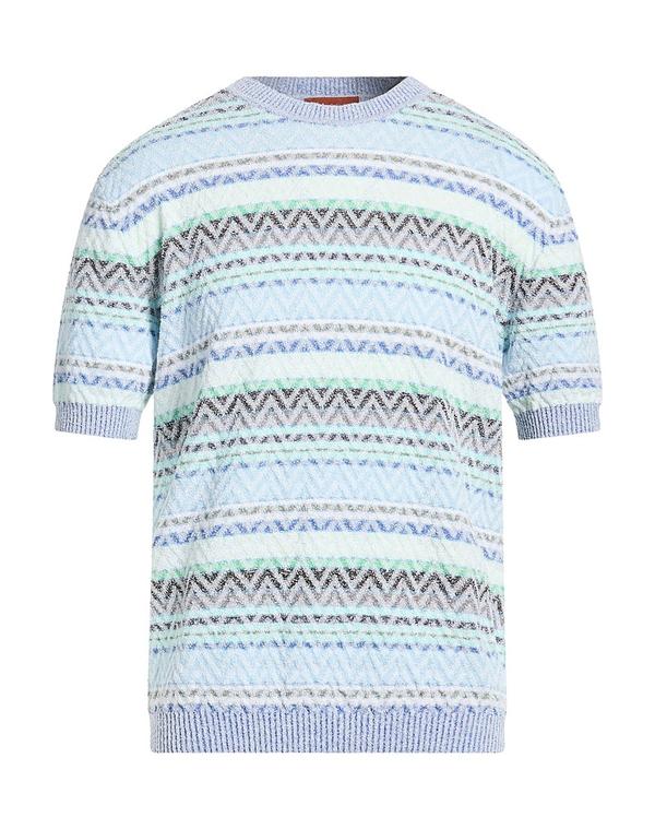 ミッソーニ メンズ トップス プルオーバー ティーシャツ MISSONI Sky Blue 青碧