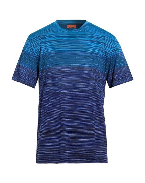 ミッソーニ メンズ トップス Tシャツ MISSONI Azure Blue ブルー｜ReVida 店