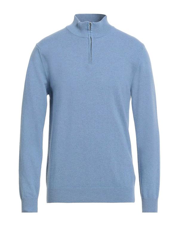ダニエル フィエゾリ メンズ アウター ニット・セータートルネック DANIELE FIESOLI Pastel Blue 青色
