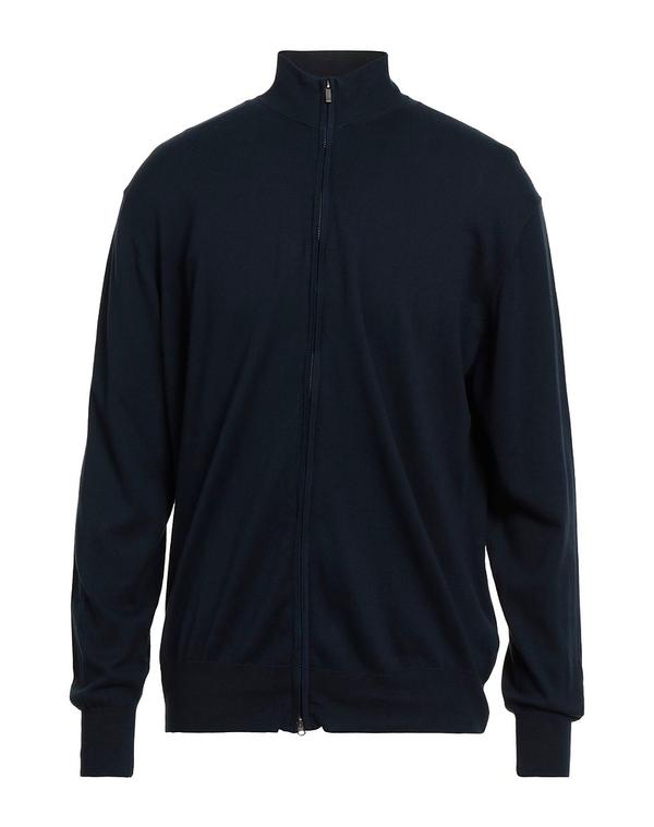 カシミヤ貴社 メンズ アウター ジレー ジッパー付き添い人編み物 CASHMERE COMPANY Midnight Blue 青み