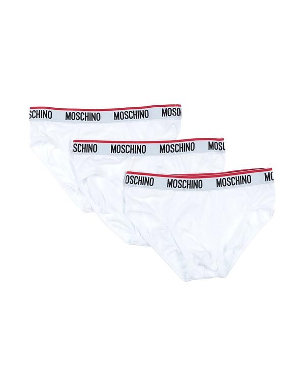 モスキーノ メンズ アンダー御召しもの ブリーフズボン下 さる股引き MOSCHINO White 白いこと