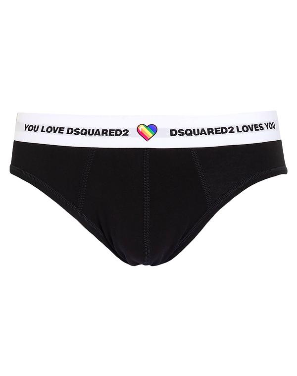 ディースクエアード メンズ アンダー御召しもの ブリーフズボン下 さる股引き DSQUARED2 Black 黒いこと