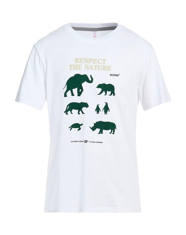 サンシックスティーエイト メンズ トップス ティーシャツ SUN 68 White 白いこと