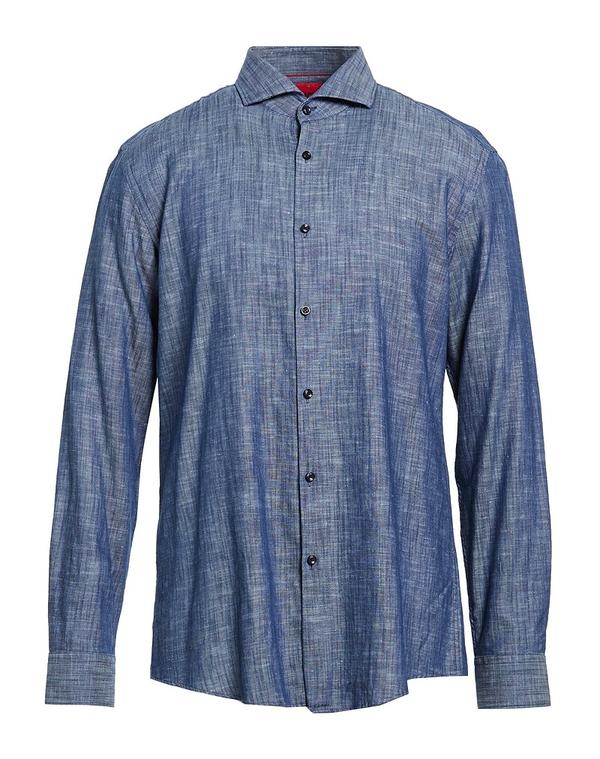 フューゴ メンズ トップス シャツ HUGO Blue Gray グレー｜ReVida 店