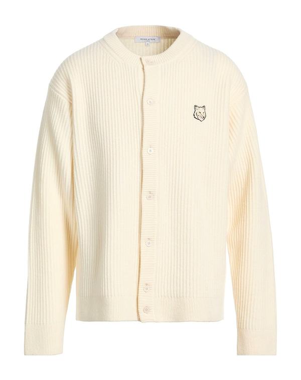 メゾンキツネ メンズ アウター カーディガン MAISON KITSUN Off White オフホワイト|ReVida 店