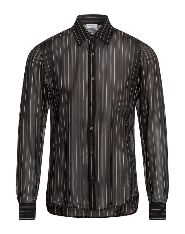 ドリス・ヴァン・ノッテン メンズ トップス シャツ DRIES VANOTEN ストライプ柄シャツ Black ブラック 41,470円