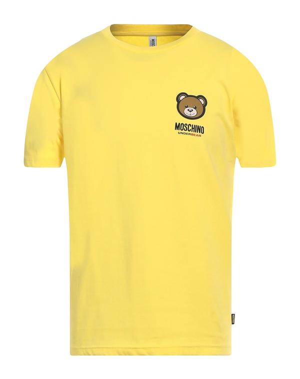 モスキーノ メンズ トップス Tシャツ MOSCHINO アンダーＴシャツ Yellow イエロー｜ReVida 店