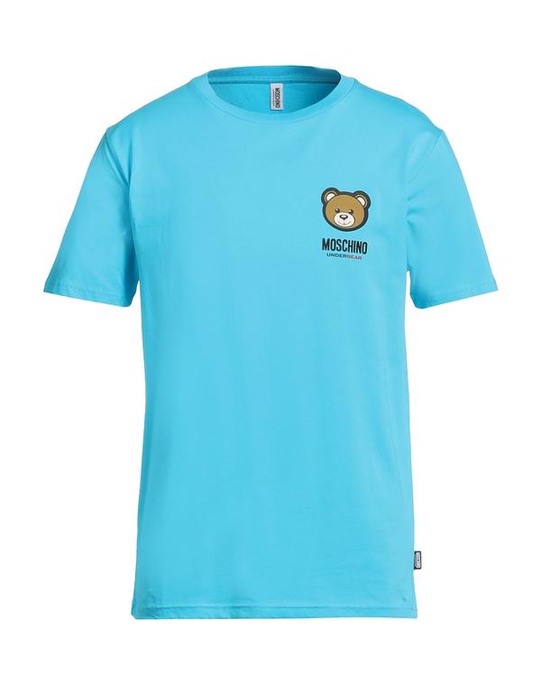 モスキーノ メンズ トップス Tシャツ MOSCHINO アンダーＴシャツ Turquoise Blue ブルー｜ReVida 店
