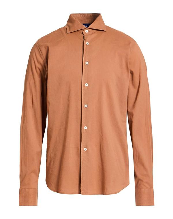 フェデーリ メンズ トップス シャツ FEDELIght Brown ブラウン｜ReVida 店