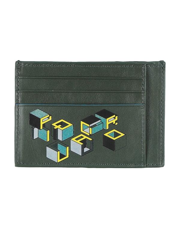 ピクアドロ メンズ アクセサリー 財布 カードケース PIQUADRO Dark Green グリーン|ReVida 店