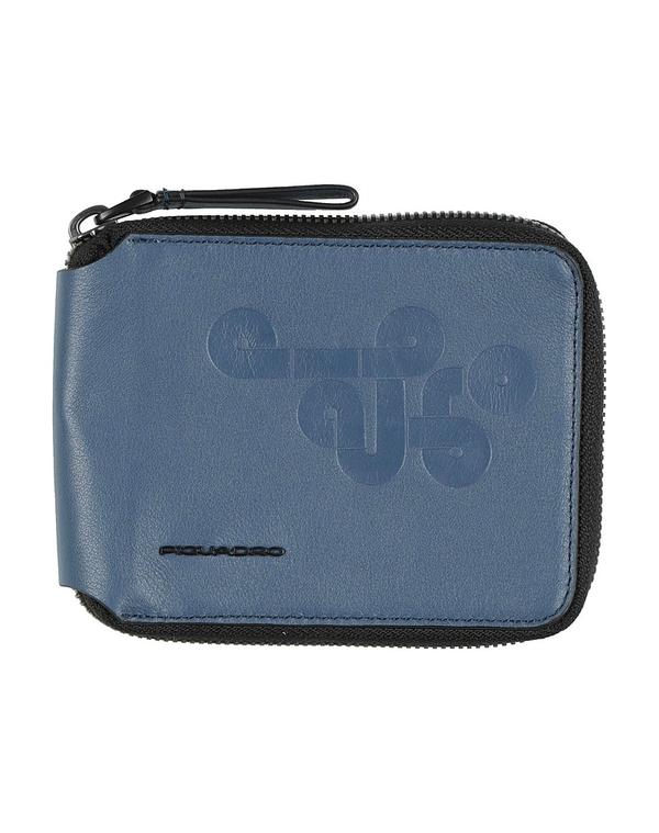 ピクアドロ メンズ 付属品 紙入れ PIQUADRO Blue Gray 薄墨色