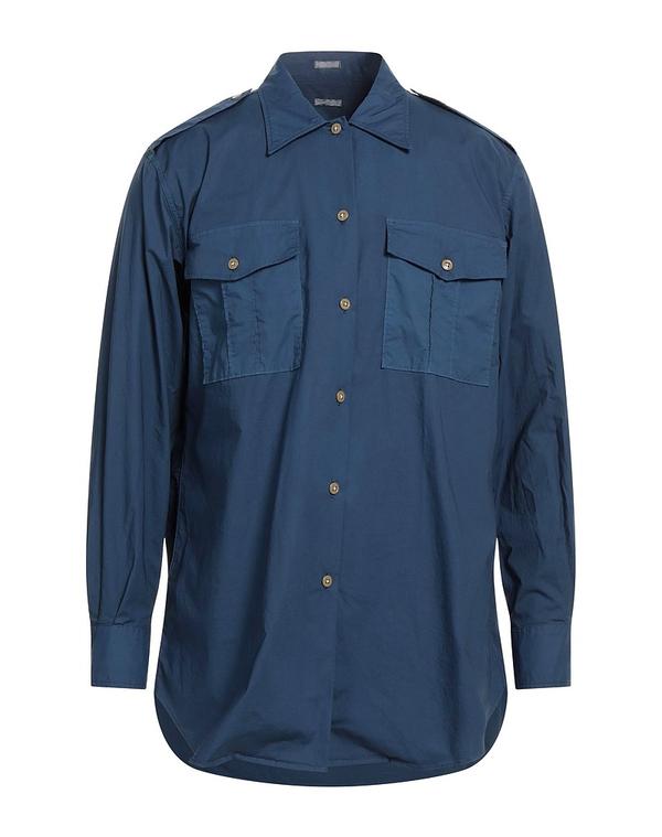 マッシモアルバ メンズ トップス シャツ MASSIMO ALBA Navy ネイビー|ReVida 店