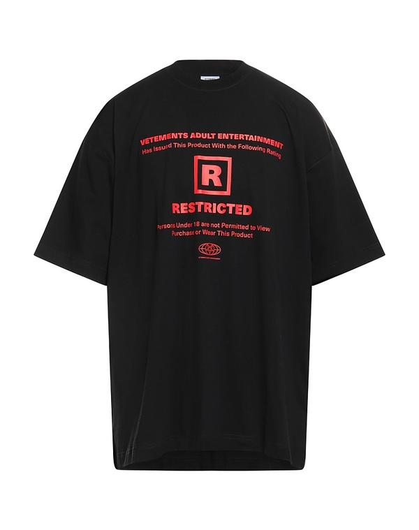 ヴェトモン メンズ トップス Tシャツ VETEMENTS Ｔシャツ Black ブラック