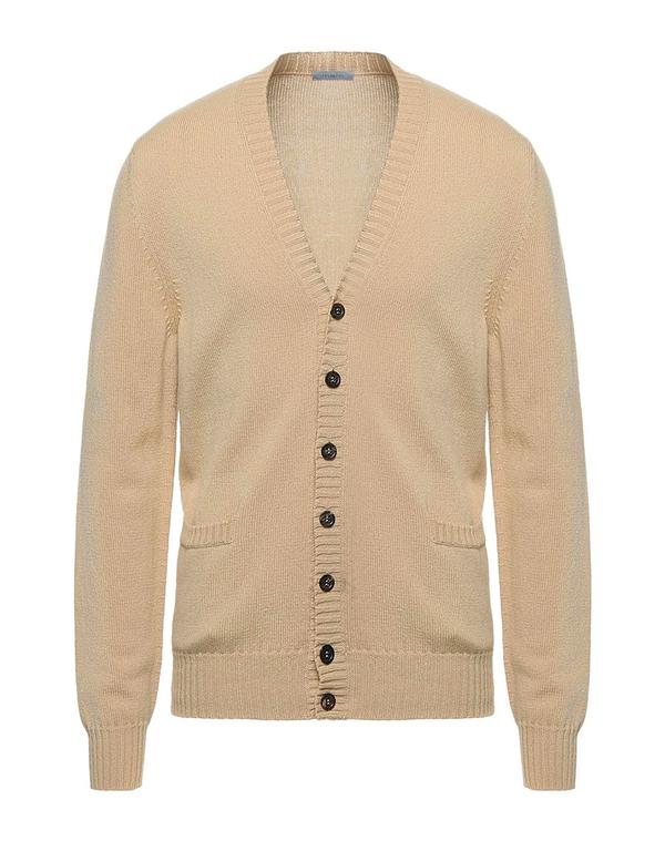 マロ メンズ アウター カーディガン MALO カシミヤニット Beige ベージュ