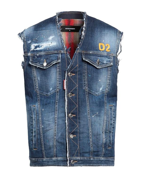 ディースクエアード メンズ アウター ジャケット・ブルゾン DSQUARED2 デニムブルゾン Blue ブルー