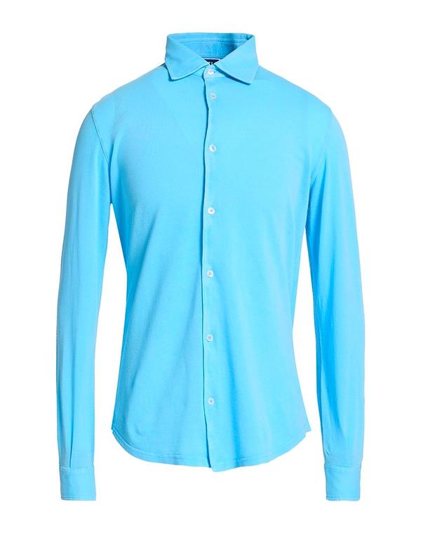 フェデーリ メンズ トップス シャツ FEDELI Azure Blue ブルー|ReVida 店