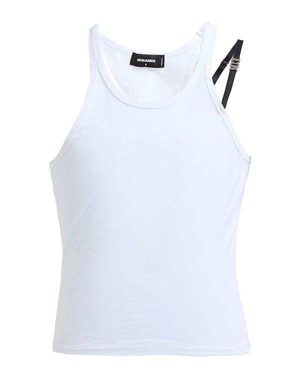 ディースクエアード メンズ トップス シャツ タンクトップ DSQUARED2 White ホワイト|ReVida 店