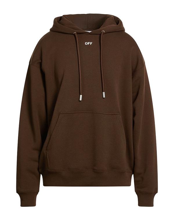 オフ-ホワイト メンズ アウター パーカー・スウェット OFF-WHITE Dark Brown ブラウン|ReVida 店