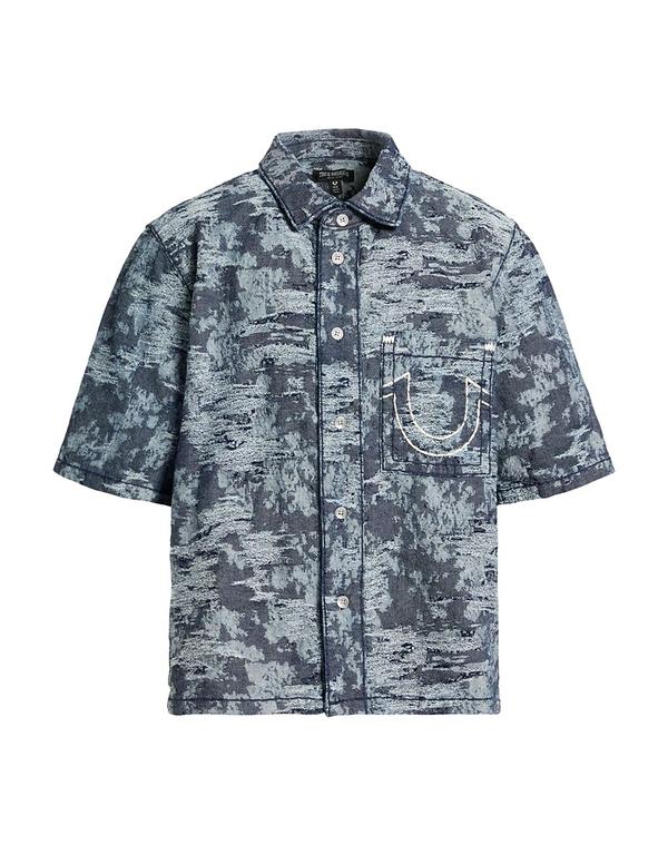トゥルーレリジョン メンズ トップス シャツ TRUE RELIGION Blue ブルー|ReVida 店