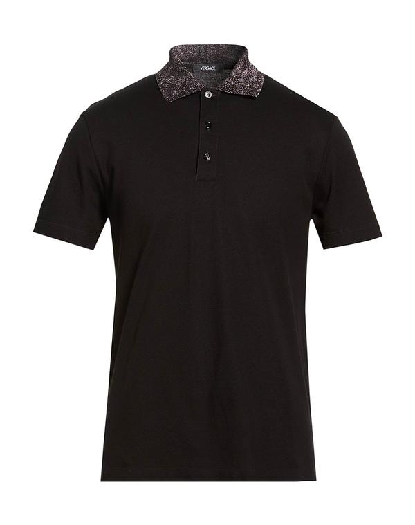 ヴェルサーチ メンズ トップス ポロシャツ VERSACE Black ブラック｜ReVida 店