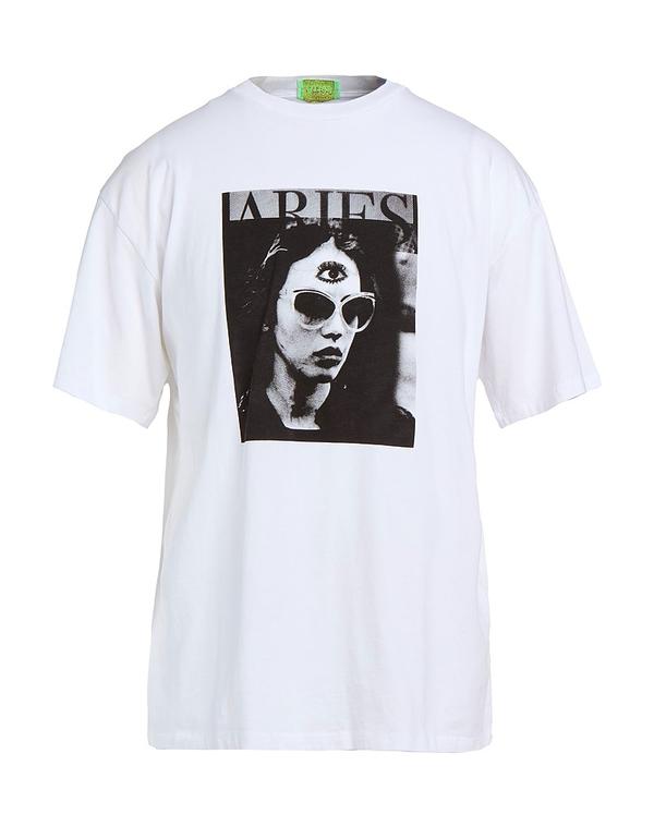 アリーズ メンズ トップス Tシャツ ARIES White ホワイト｜ReVida 店