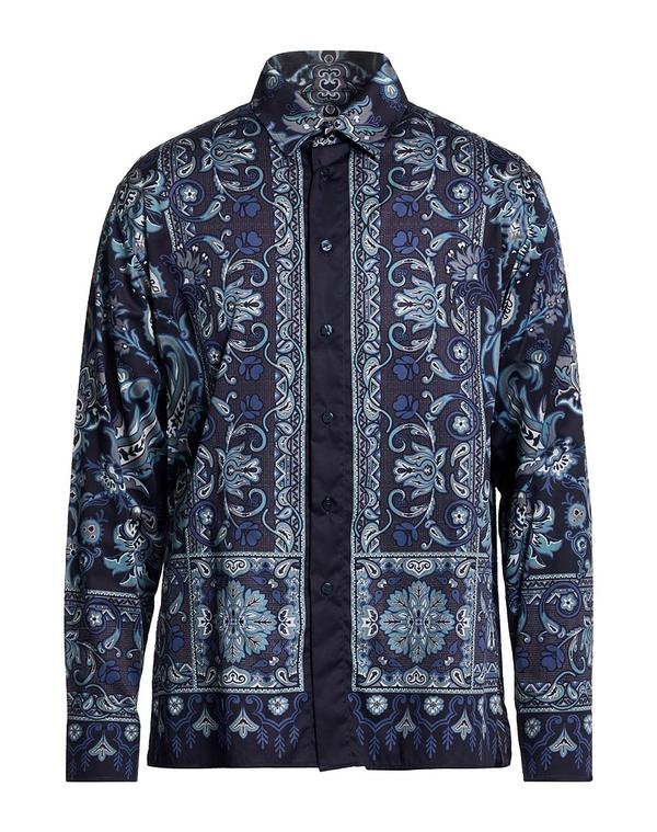 エトロ メンズ トップス シャツ ETRO Blue ブルー｜ReVida 店