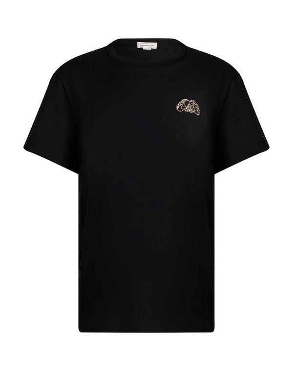 マックイーン メンズ トップス Tシャツ MCQUEEN Black ブラック｜ReVida 店