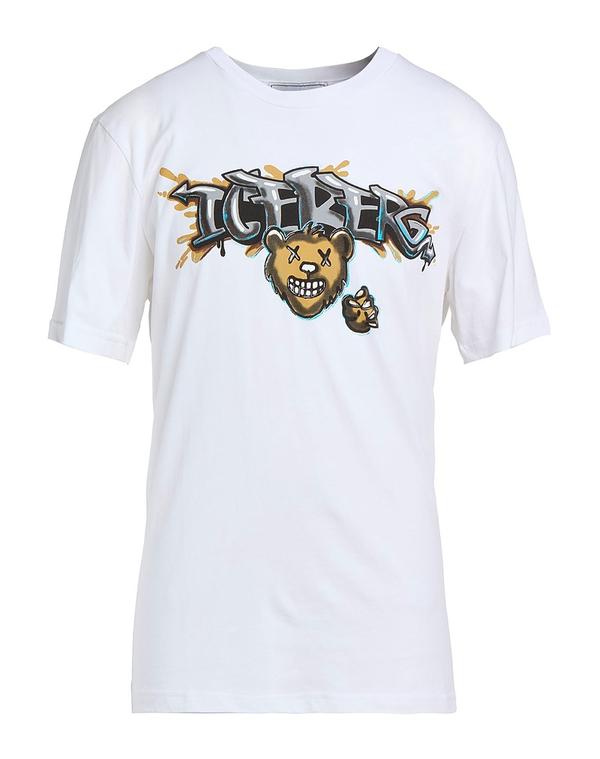 アイスバーグ メンズ トップス Tシャツ ICEBERG White ホワイト｜ReVida 店