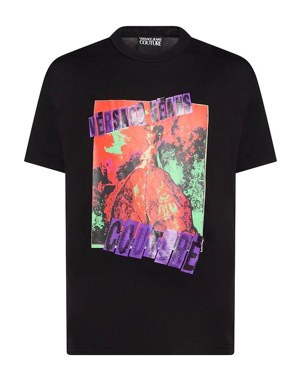 ヴェルサーチ メンズ トップス Tシャツ VERSACE JEANS COUTURE Black ブラック｜ReVida 店 38,220円