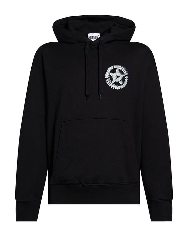 モスキーノ メンズ アウター パーカー・スウェット MOSCHINO Black ブラック｜ReVida 店