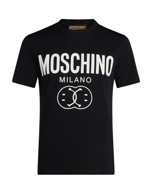 モスキーノ メンズ トップス Tシャツ MOSCHINO Black ブラック|ReVida 店