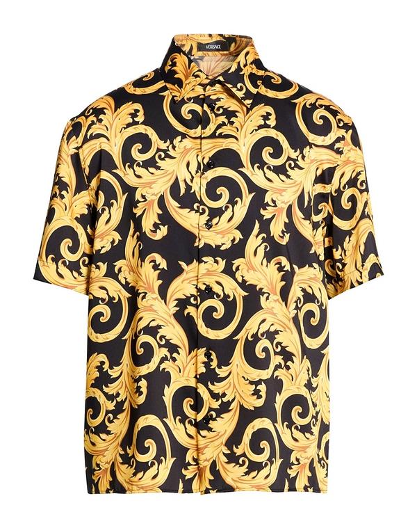 ヴェルサーチ メンズ トップス シャツ VERSACE Black ブラック｜ReVida 店