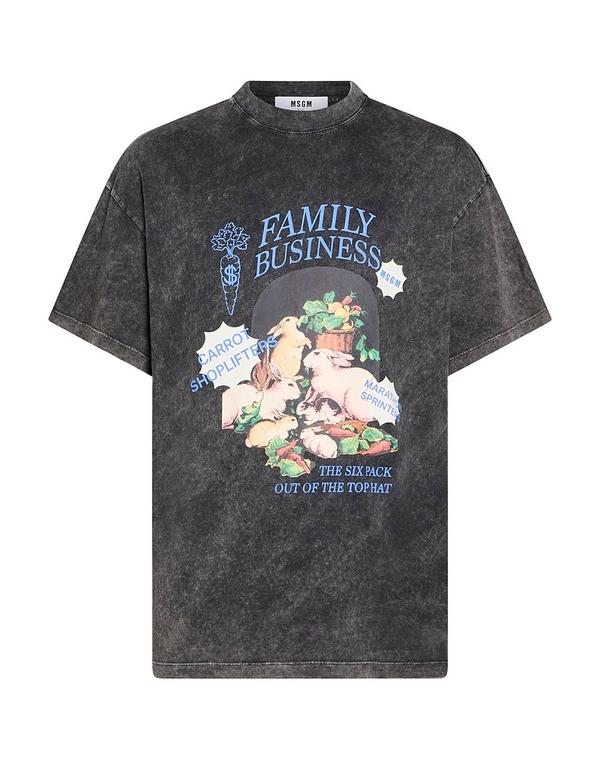 エムエスジイエム メンズ トップス Tシャツ MSGM Charcoal チャコール｜ReVida 店