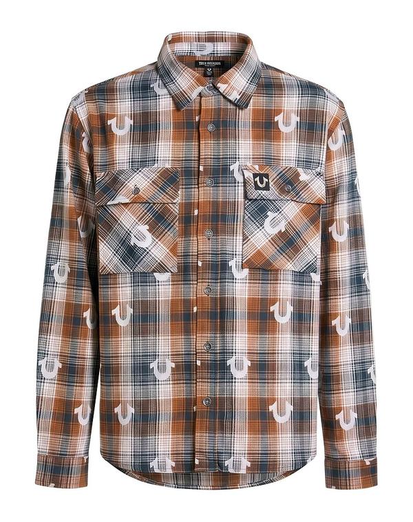 トゥルーレリジョン メンズ トップス シャツ TRUE RELIGION Camel キャメル｜ReVida 店