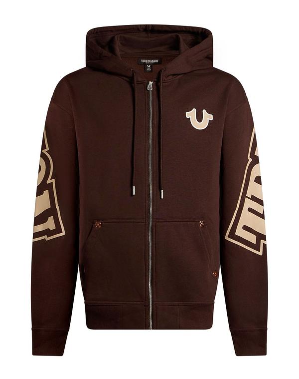トゥルーレリジョン メンズ アウター パーカー・スウェット TRUE RELIGION Chocolate Brown ブラウン｜ReVida 店 31,800円