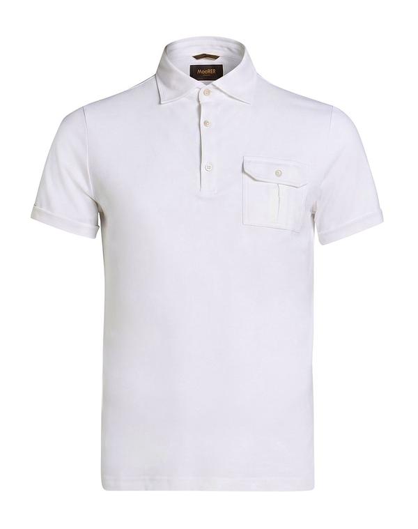 ムーレー メンズ トップス ポロシャツ MOORER White ホワイト|ReVida 店