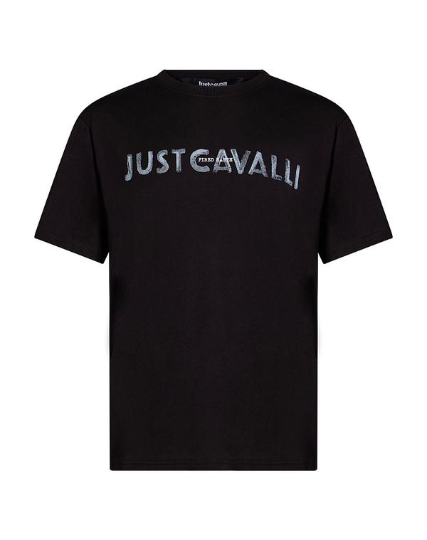 ジャストカバリ メンズ トップス Tシャツ JUST CAVALLI Black ブラック｜ReVida 店