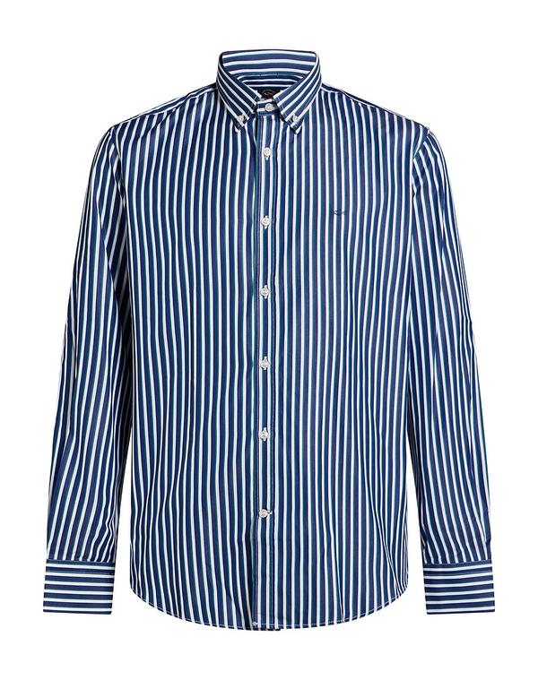 ポールアンドシャーク メンズ トップス シャツ PAUL & SHARK Midnight Blue ブルー｜ReVida 店