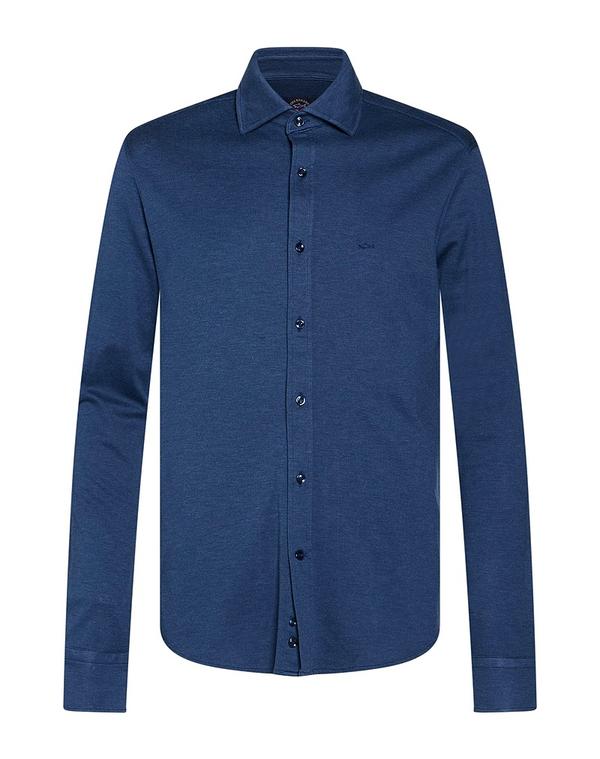 ポールアンドシャーク メンズ トップス シャツ PAUL & SHARK Blue ブルー|ReVida 店