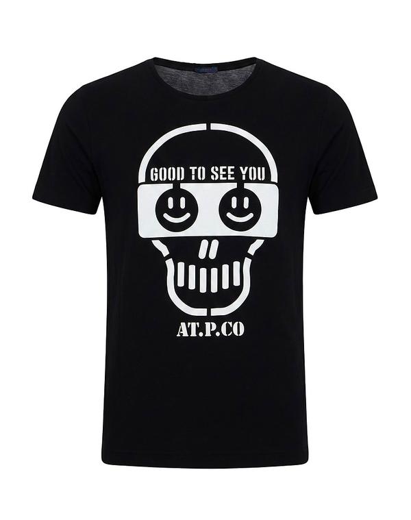 アティピコ メンズ トップス Tシャツ AT.P.CO Black ブラック｜ReVida 店